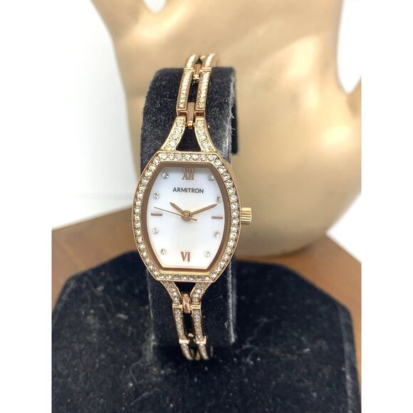 Armitron Women\'s Watch 75-5902RG Quartz Mother of Pearl Dial Rose Gold Steel main image 12